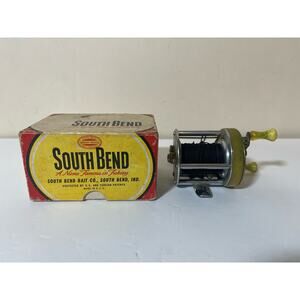 South Bend 1000 Lever Winding Anti-back-lash Casting Reel With Box Vintage